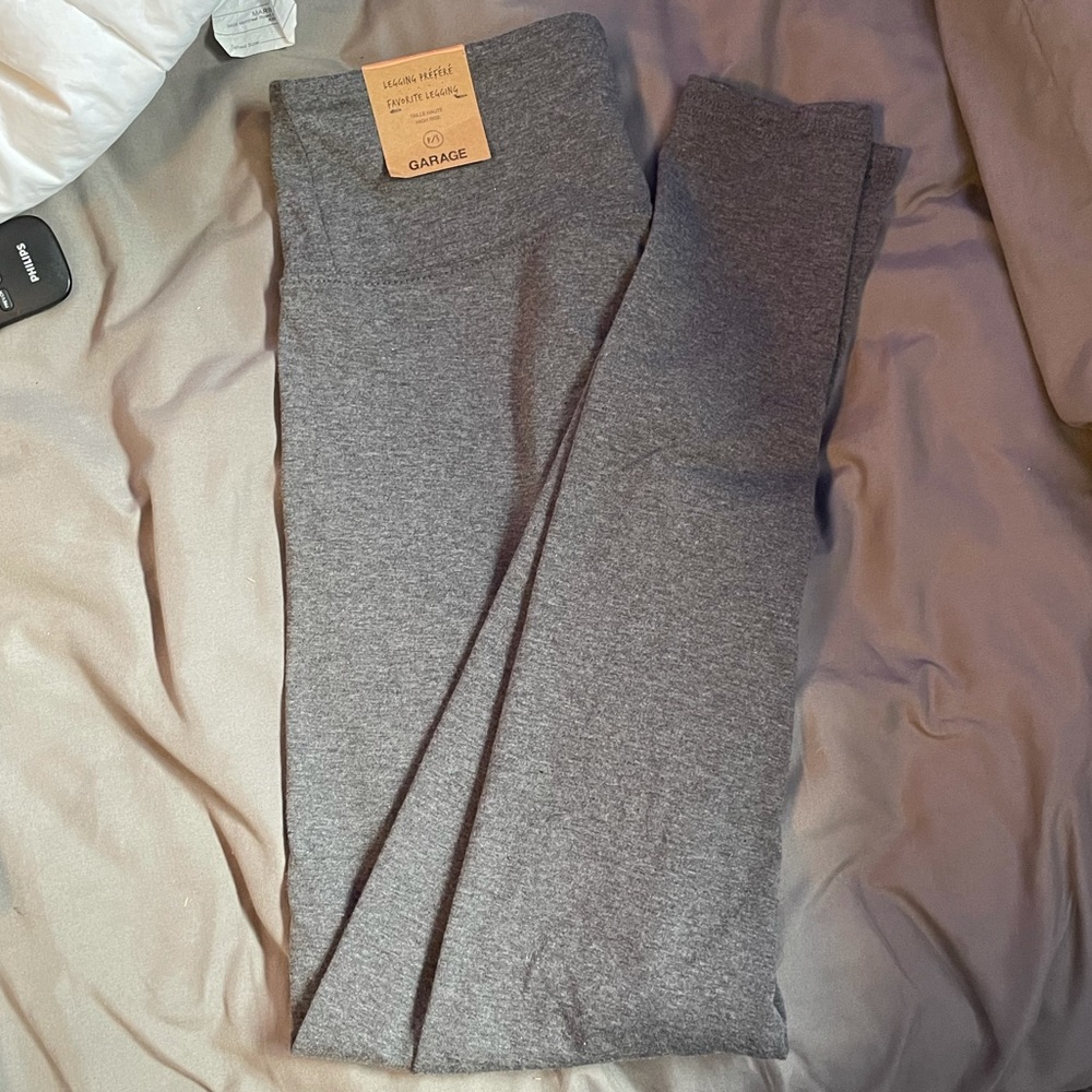grey high waisted garage leggings
